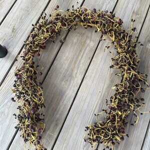48" Long BERRY GARLAND - Burgundy-Berry Rustic Farmhouse